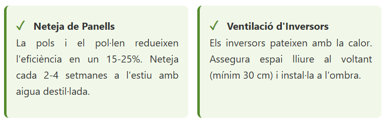 Factors a considerar a l'estiu Factors a considerar a l'estiu