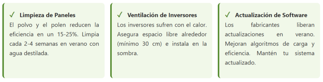 Factores a considerar en verano Factores a considerar en verano