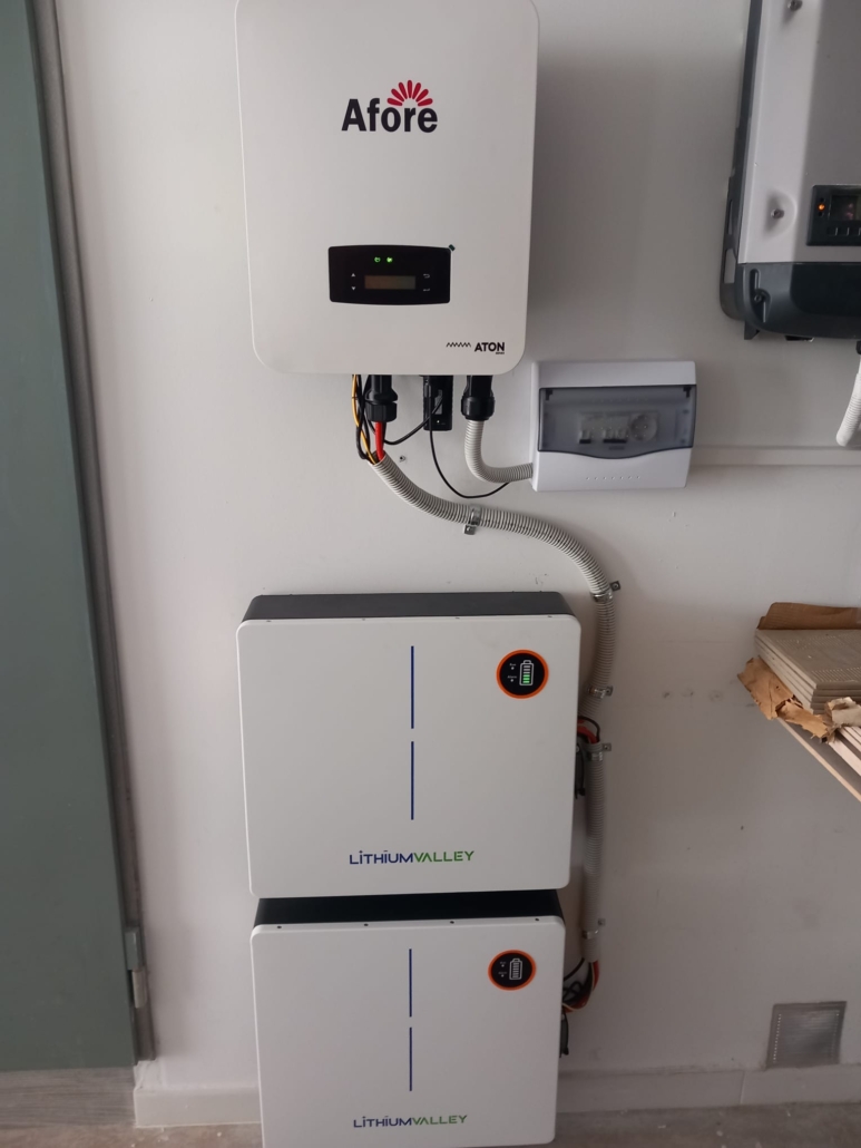 Instalación de batería solar